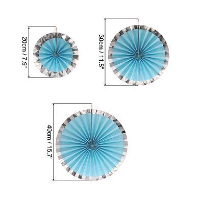 Hanging Paper Fans Set Round Pattern Paper Garlands Decoration