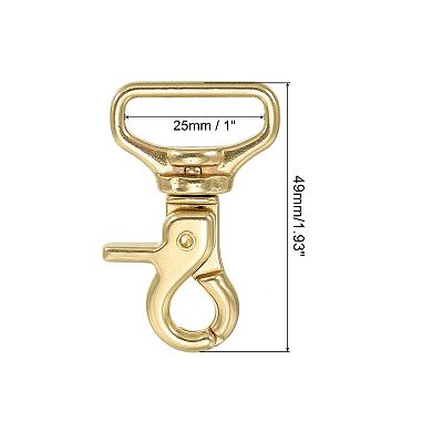 Lobster Clasp Keychains, 2 Pack 1 Inch Pure Brass Oval Lobster Clasps Swivel Trigger Snap Hook