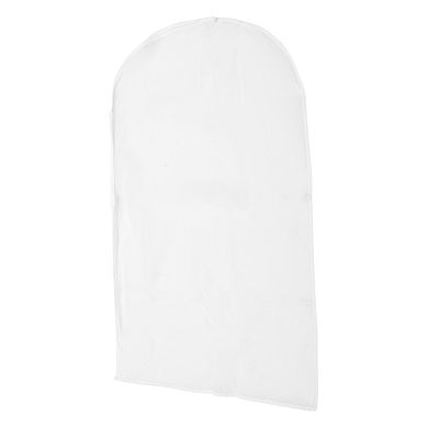 Dustproof Garment Bag Zipper Clothing Dust Cover 39.37"x23.62" White 5 Pcs