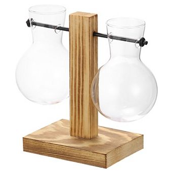 Propagation Vases, Desktop Plant Terrarium 2 Heart Glass Plant Vase Hydroponic Vase