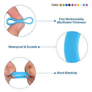 Silicone Rubber Bands, 20x7mm Rubber Bands Rings Cable Ties Strong Elastic Bands