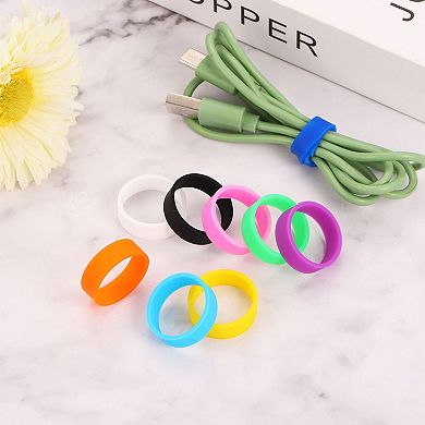 Silicone Rubber Bands, 20x7mm Rubber Bands Rings Cable Ties Strong Elastic Bands