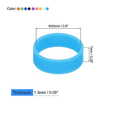 Silicone Rubber Bands, 20x7mm Rubber Bands Rings Cable Ties Strong Elastic Bands
