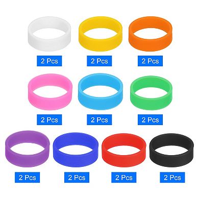 Silicone Rubber Bands, 20x7mm Rubber Bands Rings Cable Ties Strong Elastic Bands