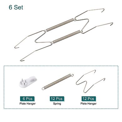 Plate Hanger, 10 Inch Stainless Steel Invisible Wall Plate Hangers with Wall Hooks