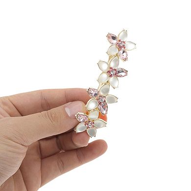 Rhinestones Flower French Barrette Hair Clips for Home 1 Pc