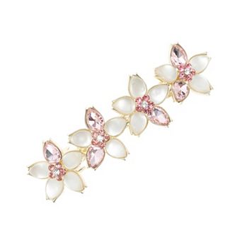 Rhinestones Flower French Barrette Hair Clips for Home 1 pc