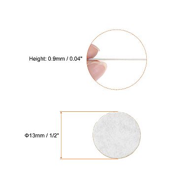 100 Pcs Round Adhesive Felt Circles, 1/2" Pre Cut Felt Craft Stickers Non-Woven Mini