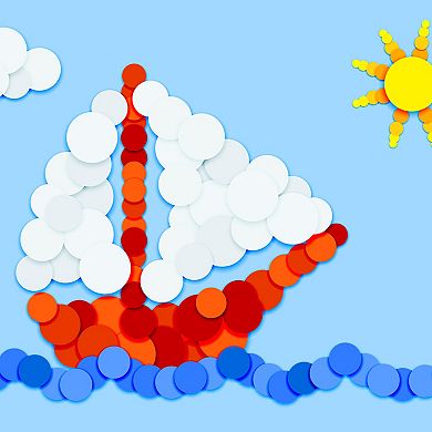 48 Pcs Round Adhesive Felt Circles, 3/4" Pre Cut Felt Craft Stickers Non-Woven Mini Felt Fabric