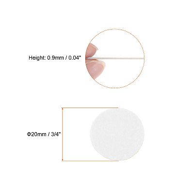 48 Pcs Round Adhesive Felt Circles, 3/4" Pre Cut Felt Craft Stickers Non-Woven Mini Felt Fabric