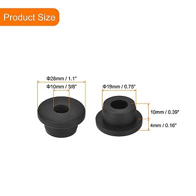 8Pack Silicone Rubber Grommets 3/4" Drill Hole 3/8" ID Top Hat Hole Plug Grommet