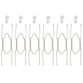 9 pc Plate Hanger, 8 Inch Stainless Steel Invisible Wall Plate Hangers with 9 pc Wall Hooks Silver