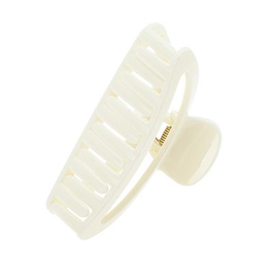 Half Circle Hair Clips for Home White 1 Pc