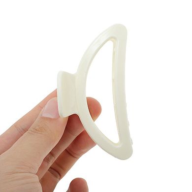 Half Circle Hair Clips for Home White 1 Pc