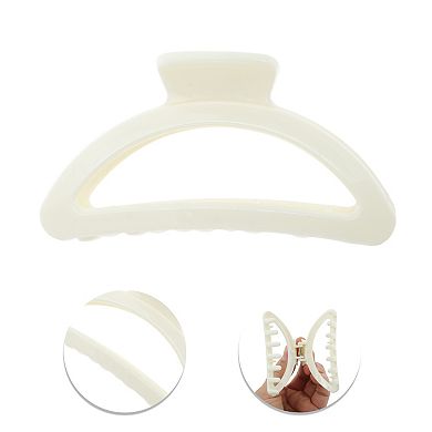 Half Circle Hair Clips for Home White 1 Pc