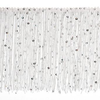 1 Yard of 15cm/6" Sequin Fringe Trim Sparkling DIY Fringe Tassel Trim Ribbon