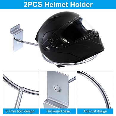 2 Pcs Motorcycle Accessories Helmet Holder, Metal Helmet Holder Wall Mount