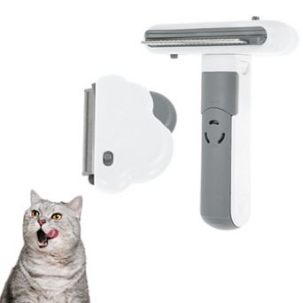 3 in 1 Cat Brush, Undercoat Rake for Cats, Cat Brush for Shedding, Curved Comb Cat Detangler Brush