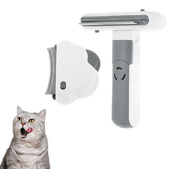 3 in 1 Cat Brush, Undercoat Rake for Cats, Cat Brush for Shedding, Curved Comb Cat Detangler Brush