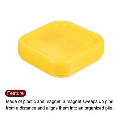2pcs Magnetic Pin Cushion Square Plastic Magnetic Sewing Pin Holder Storage Case Needle Cushion Tool