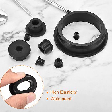 2Pack Silicone Rubber Grommets 2-3/4" Drill Hole, 2-5/16" ID Top Hat Hole Plug Grommet