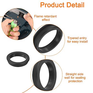 2Pack Silicone Rubber Grommets 2-3/4" Drill Hole, 2-5/16" ID Top Hat Hole Plug Grommet