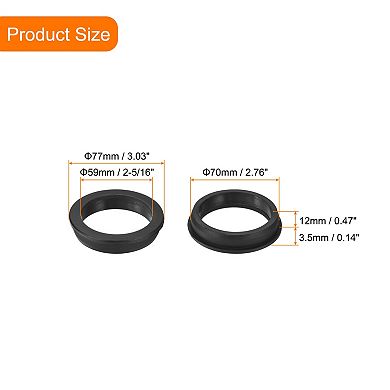 2Pack Silicone Rubber Grommets 2-3/4" Drill Hole, 2-5/16" ID Top Hat Hole Plug Grommet