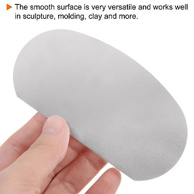 Stainless Steel Clay Scraper, Pottery Steel Clay Sculpture Smooth Scraper Tool for DIY Gray 6 Pc