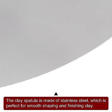 Stainless Steel Clay Scraper, Pottery Steel Clay Sculpture Smooth Scraper Tool for DIY Gray 6 Pc