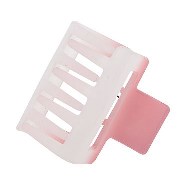 Rectangle Frosted Hair Clips for Home Gradient Pink 1 Pc