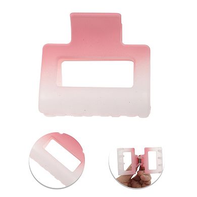 Rectangle Frosted Hair Clips for Home Gradient Pink 1 Pc