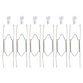 9 pc Plate Hanger, 10 Inch Stainless Steel Invisible Wall Plate Hangers with 9 pc Wall Hooks Silver