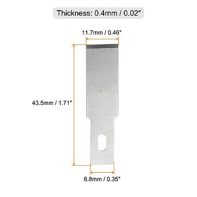 100 Pcs Exacto Knife Blades, Hobby Knife Replacement Blades Spare Precision Exacto Blades Refills