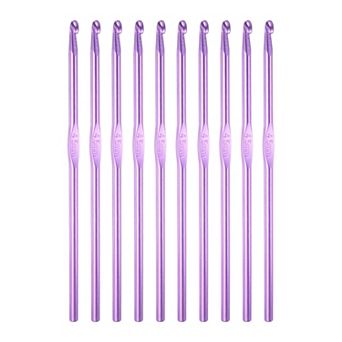 Aluminum Crochet Hook Knitting Needles for DIY Craft Yarn 10 pc