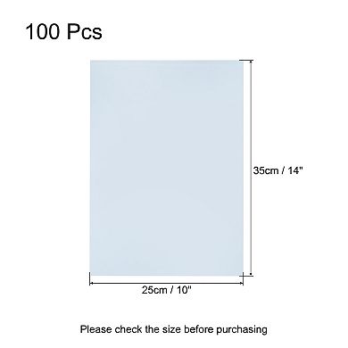 100 Pcs 14x10 Inch Shrink Wrap Bags, Blue Clear Heat Shrink Wrap