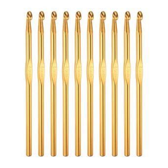 Aluminum Crochet Hook Knitting Needles for DIY Craft Yarn 10 pc