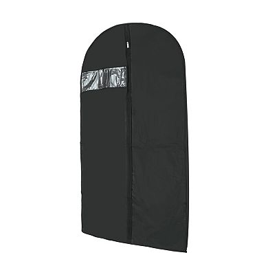 Dustproof Garment Bag Zipper Clothing Dust Cover 31.5"x23.62" Black 5 Pcs