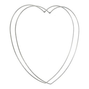 Dream Catcher Rings, 2 pc Metal Heart Shape Macrame Wreath Floral Ring Hoop Silver