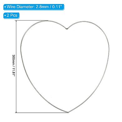 Dream Catcher Rings, 2 Pcs Metal Heart Shape Macrame Wreath Floral Ring Hoop Silver