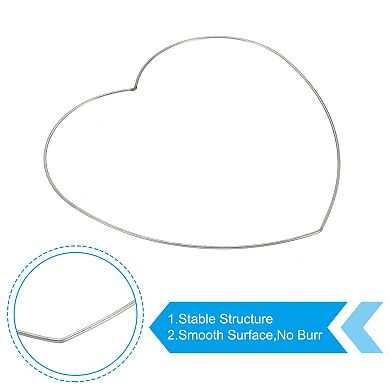 Dream Catcher Rings, 2 Pcs Metal Heart Shape Macrame Wreath Floral Ring Hoop Silver