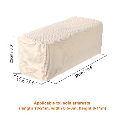 Stretch Armrest Covers for Chairs/Sofas, Couch Arm Covers with Twist Pin, Furniture Protector