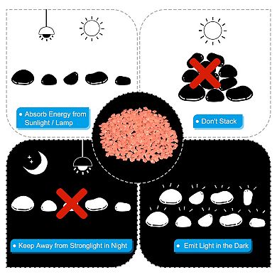 8000pcs Glow Rocks 3-5mm Glow Pebbles Decoration in the Dark Luminous Stones Decor DIY Decorative