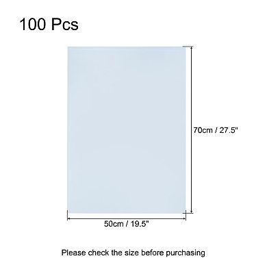 100 Pcs 27.5x19.5 Inch Shrink Wrap Bags, Blue Clear Heat Shrink Wrap