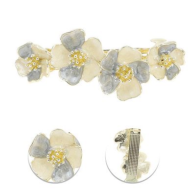 Paint Lily Flowers French Barrette Hair Clips for Home 1 Pc