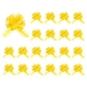 20 pc Pull Bows 6.3 in Wide Large Organza Ribbon Gift Bows for Gift Wrapping Gift Baskets Decor