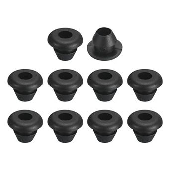 50 pc Rubber Grommets, 3mm ID 5mm Drill Hole Double Sided Hollow Firewall Hole Plugs, Black