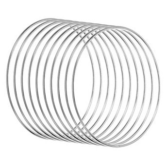 5.5" Dream Catcher Rings, 10 pc Metal Macrame Wreath Floral Round Ring Hoop