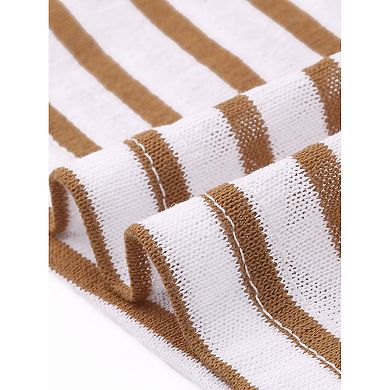 Women's Plus Size Stripe Short Sleeve Cardigans for Effortless Style