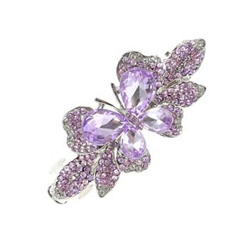 Gradient Butterfly French Barrette Hair Clips for Home Purple 1 pc