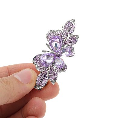 Gradient Butterfly French Barrette Hair Clips for Home Purple 1 Pc